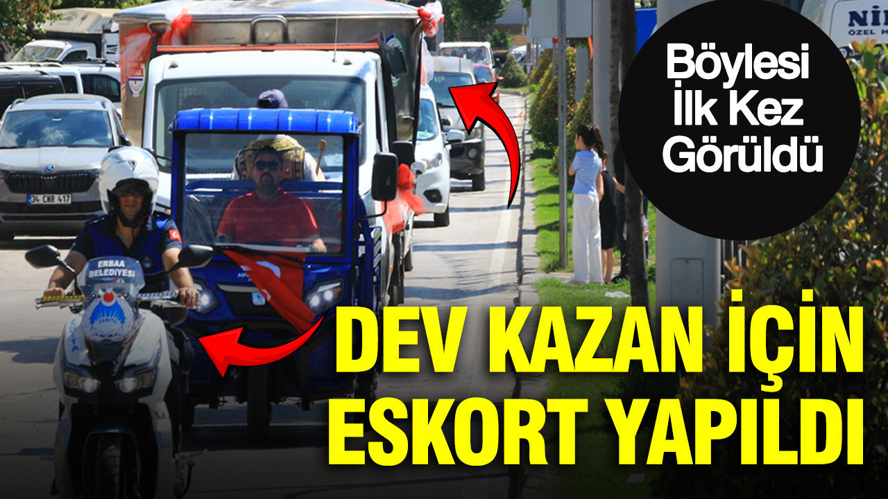 Böylesi İlk Kez Görüldü: Dev kazan için eskort yapıldı Haber gorseli